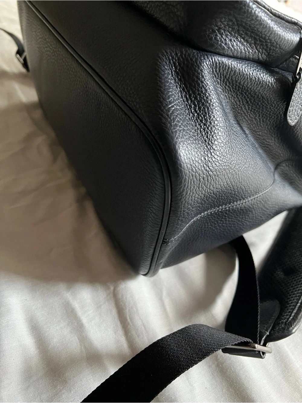 Coach Sullivan Leather Backpack Rare Deep Navy Color